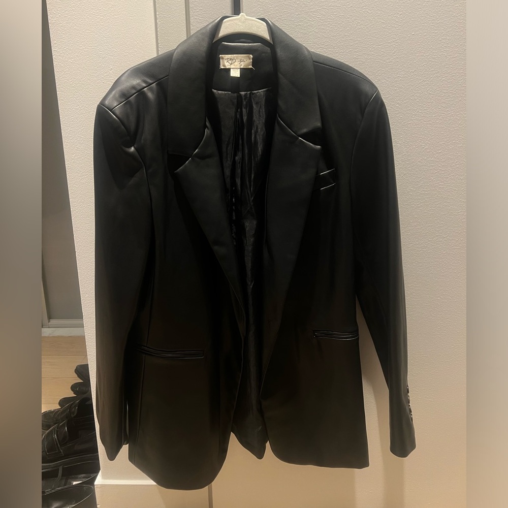 RD style leather blazer